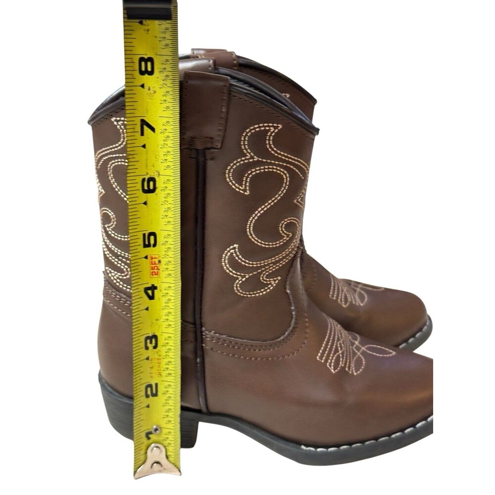 Canyon Trails Kids Girls Boy Cowboy Pointed  Toe Classic Western Rodeo Boots 10M - Picture 7 of 10